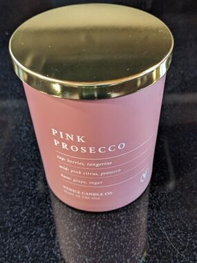 Venice Candle Co. Pink Prosecco  Berry Scented W/Vanilla & Musk 11 oz Jar New